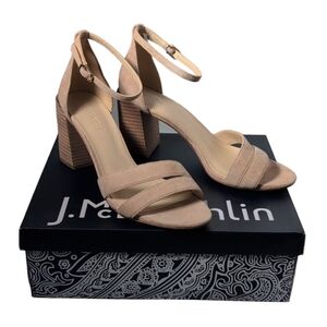 J. McLaughlin Shauna Heeled Sandal in Sesame